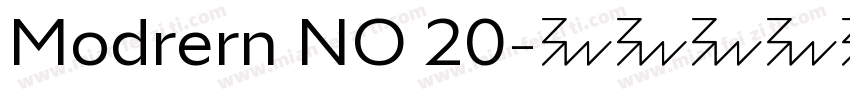 Modrern NO 20字体转换